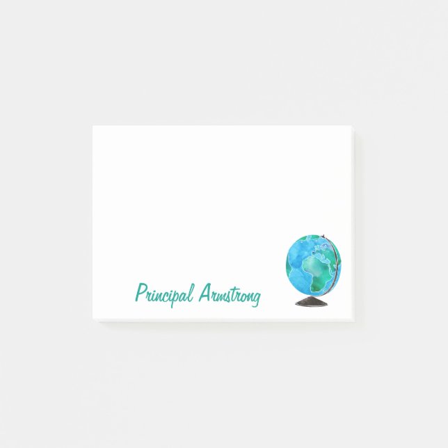 Personalised From The Desk Of School Principal Post-it Notes (Front)