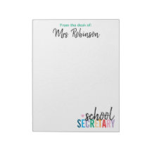 Personalised From the Desk of School Secretary