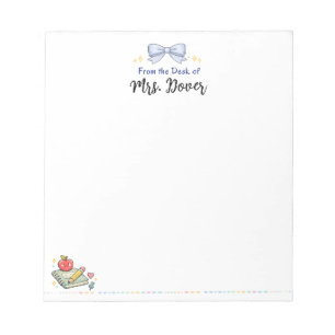 Personalised From the Desk of Teacher Notepad