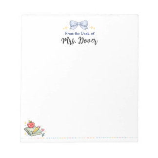 Personalised From the Desk of Teacher Notepad