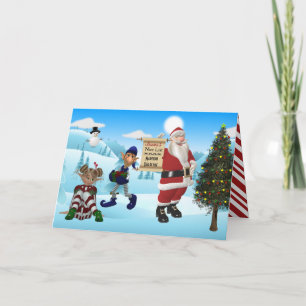 Personalised From The North Pole Santa Christmas Holiday Card