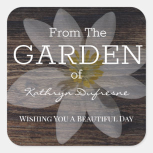 Personalised From Your Garden Flower Label