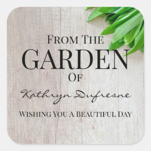 Personalised From Your Garden Vegetables Label