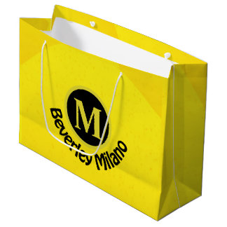 Personalised Front and Back Yellow Gift Bag