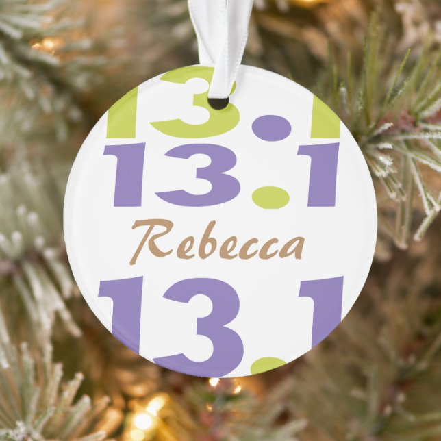 Personalised Front/Back 13.1 half marathon Runner Ornament (Tree)