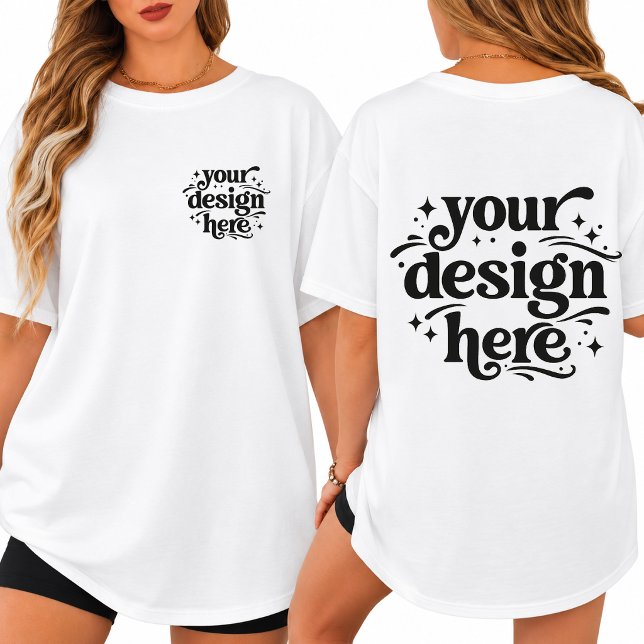 Personalised Front & Back Design Custom Logo  T-Shirt (Creator Uploaded)