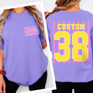 Personalised Front Back sport Team T-Shirt