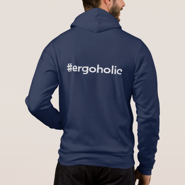 Personalised front ergoholic hoodie (Back)