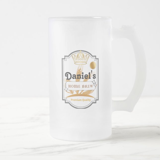 Personalised Frosted Beer Mug (Right)