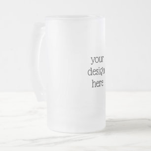 Personalised  frosted glass beer mug