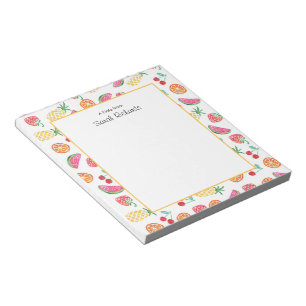 Personalised fruit salad patterned Notepad