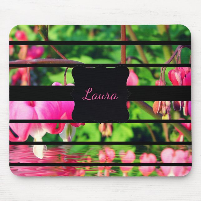 Personalised Fuchsia design Mouse Mat (Front)