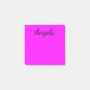 Personalised Fuchsia Solid Colour Post-it Notes