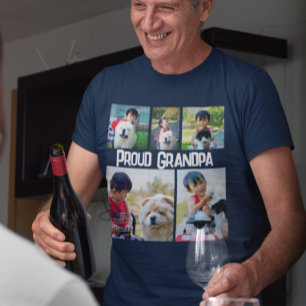 Personalised Full Colour 5 Photo Picture Collage T T-Shirt