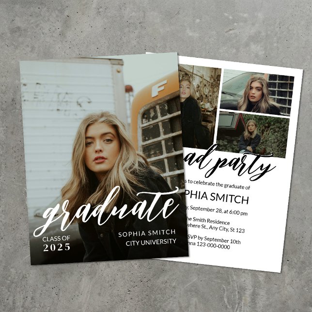 Personalised Full Photo Graduation Invitation (Creator Uploaded)