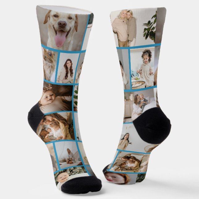 Personalised Fun 16  Photo Template Socks (Angled)