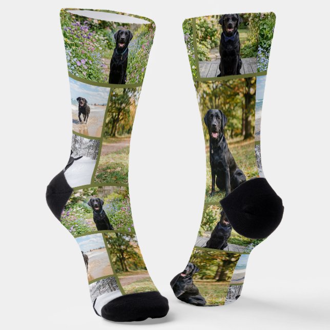Personalised Fun 5 Photo Template Socks (Angled)