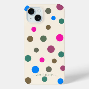 Personalised Fun and Elegant Colourful Circles  iPhone 15 Mini Case