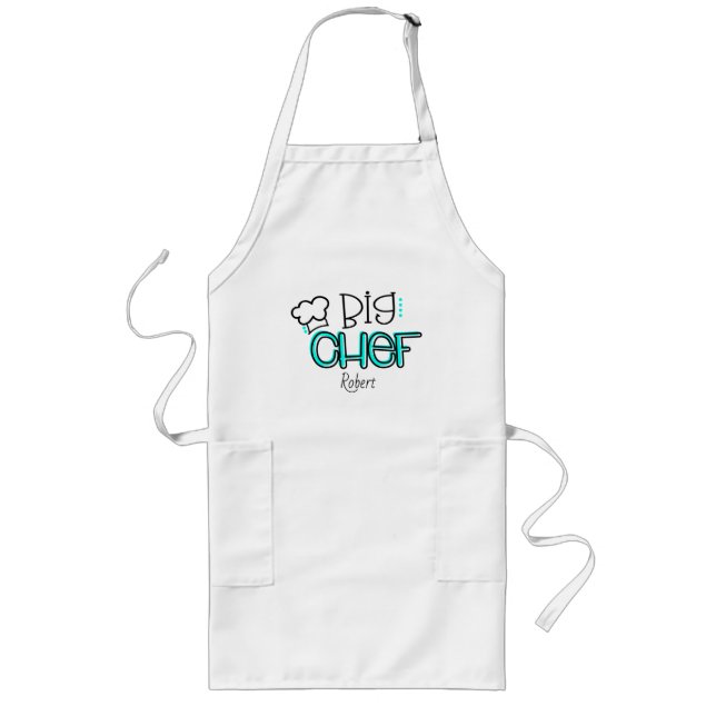 Personalised Fun Big Chef Long Apron (Front)