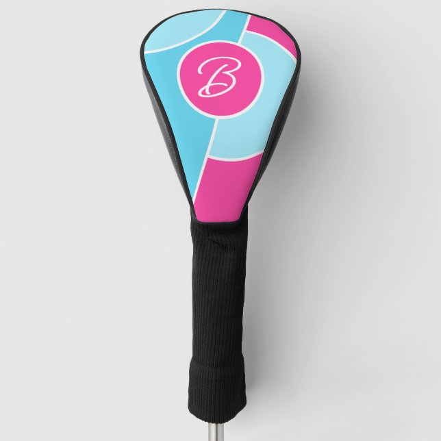 Personalised Fun Chic Abstract Art Pattern Golf Head Cover (Front)