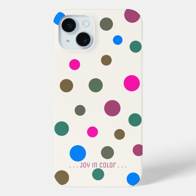 Personalised Fun Colourful Circles, Raspberry Rose Case-Mate iPhone Case (Back)