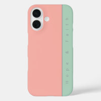 Personalised Fun Colourful Soft Pastel Peach, Gree