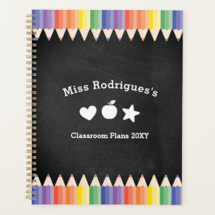Personalised Fun Colourful Teacher Classroom Planner