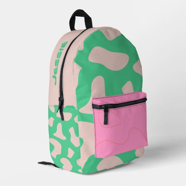 Personalised Fun Colours Print Cut Sew Bag (Back Corner Left)