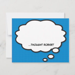 Personalised Fun Comic Book Think Bubble Card