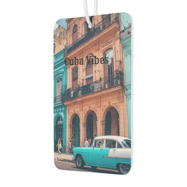 Personalised Fun Cuba Street Car Air Freshener (Left)