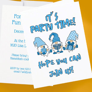 Personalised Fun Cute Hanukkah Gnomes  Thank You Card