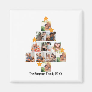 Personalised Fun Family Christmas 11 Photo Collage Magnet