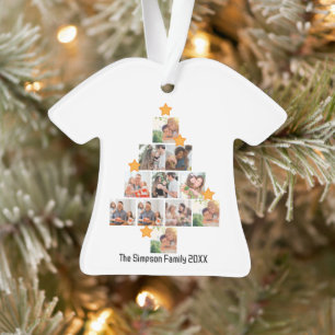 Personalised Fun Family Christmas 11 Photo Collage Ornament