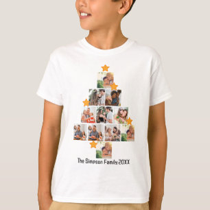 Personalised Fun Family Christmas 11 Photo Collage T-Shirt