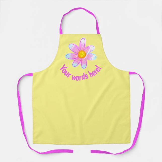 Personalised Fun Flower Apron (Front)