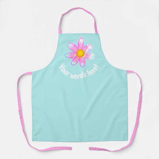 Personalised Fun Flower Apron (Front)