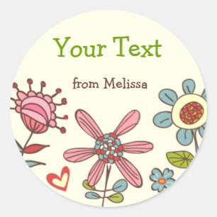 Personalised Fun Flowers Stickers