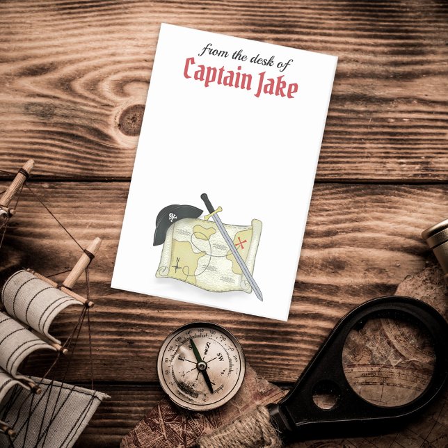 Personalised Fun Funny Pirate Map Custom Cute Post-it Notes (Creator Uploaded)