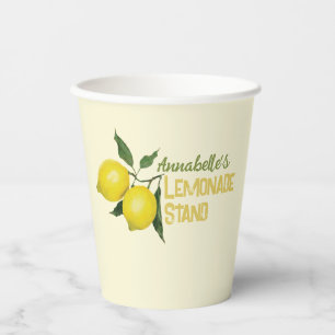 Personalised Fun Kids Lemonade Stand Paper Cups