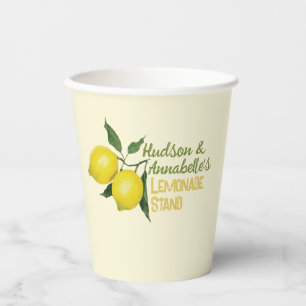 Personalised Fun Kids Lemonade Stand Paper Cups