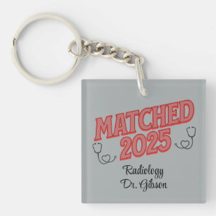 Personalised Fun Matched 2025 Residency Speciality Key Ring
