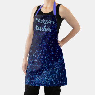 Personalised Fun Midnite Blue Confetti Apron