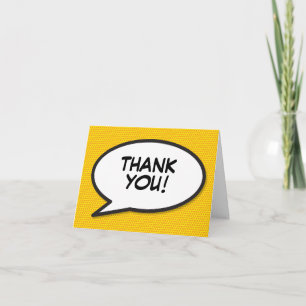 Personalised Fun Modern Speech Bubble Thank You Card