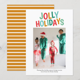 Personalised Fun Photo Jolly Holidays Christmas Holiday Card
