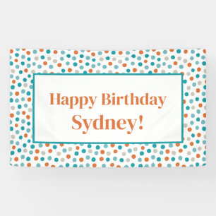 Personalised Fun Polka Dots Confetti Birthday Banner