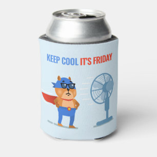 Personalised Fun Superhero Quote Humour Can Cooler