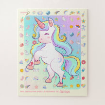 Personalised Fun Unicorn Detective Object Hunt