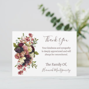 Personalised Funeral and Sympathy Thank You Cards