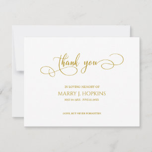 Personalised Funeral Bereavement Thank You Card