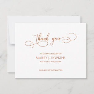 Personalised Funeral Bereavement Thank You Card
